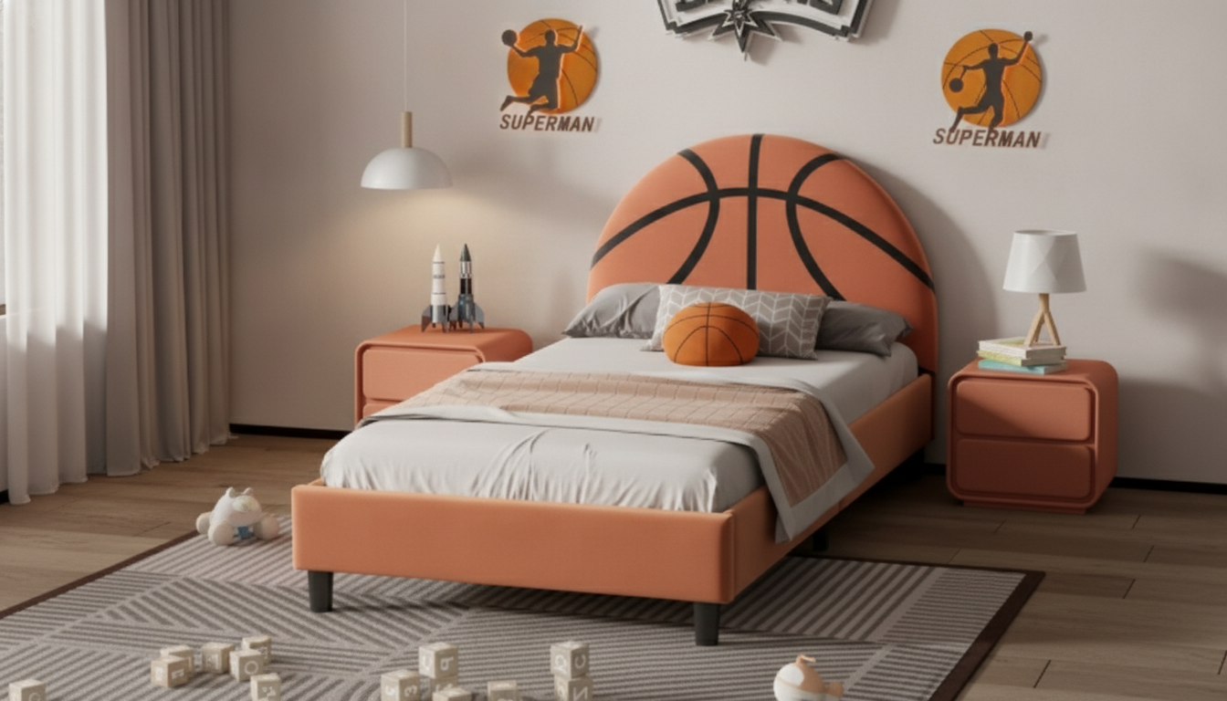 Basketball Twin Bed Frame for Kids: Size, Safety, Style