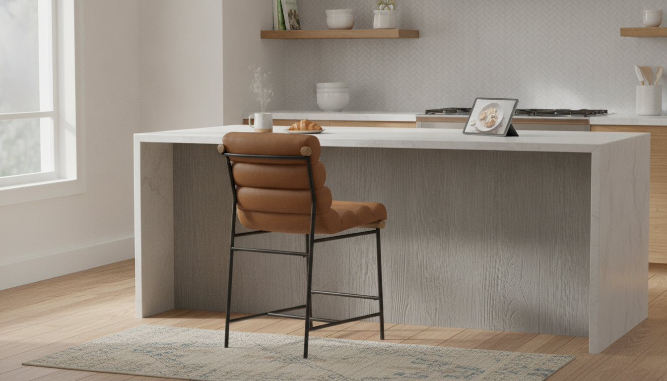 Everyday Comfort: Tufted Counter-Height Stools (Set of 2)